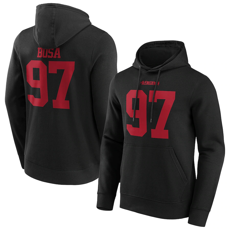 Men's San Francisco 49ers #97 Nick Bosa Black Hoodie